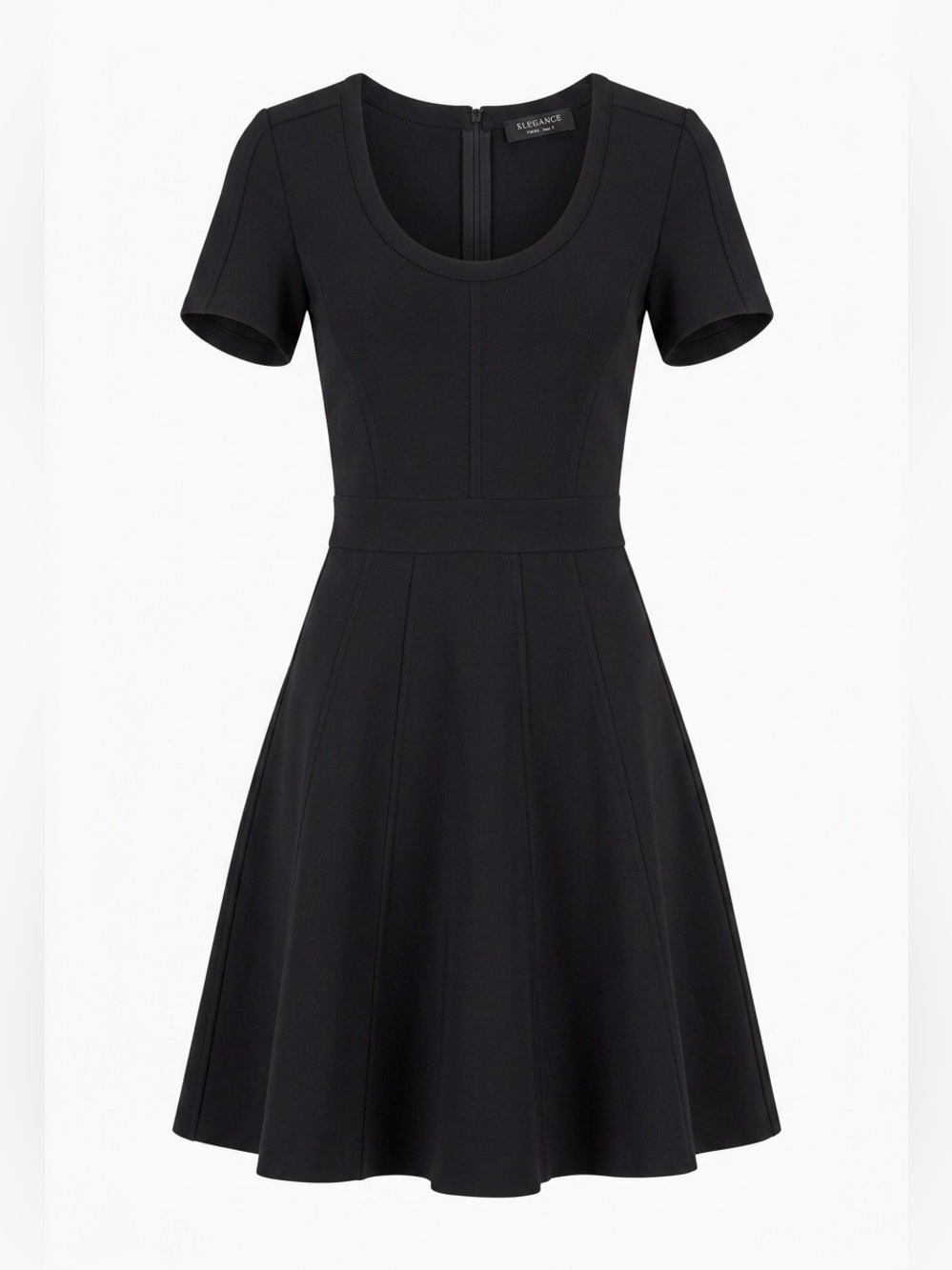Herve Leger Black Bandage Flared Mini Dress